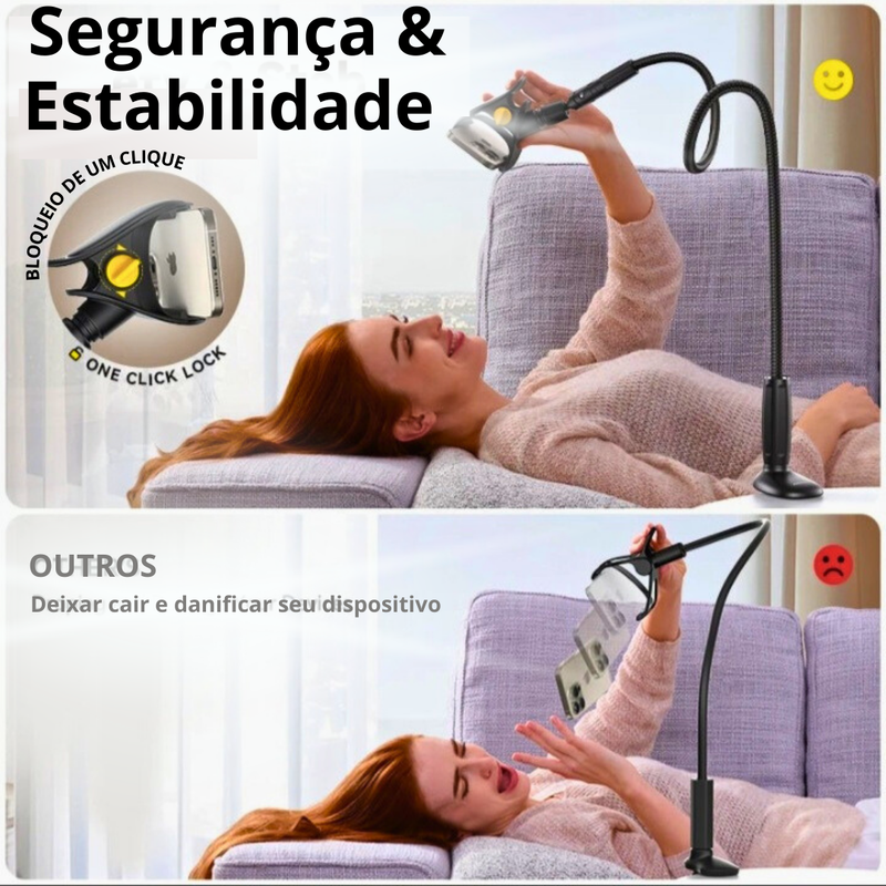 Suporte para Celular • Joyroom Gooseneck • Uso Confortável na Cama e Cabeceira