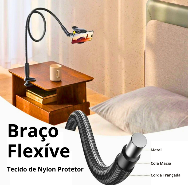 Suporte para Celular • Joyroom Gooseneck • Uso Confortável na Cama e Cabeceira